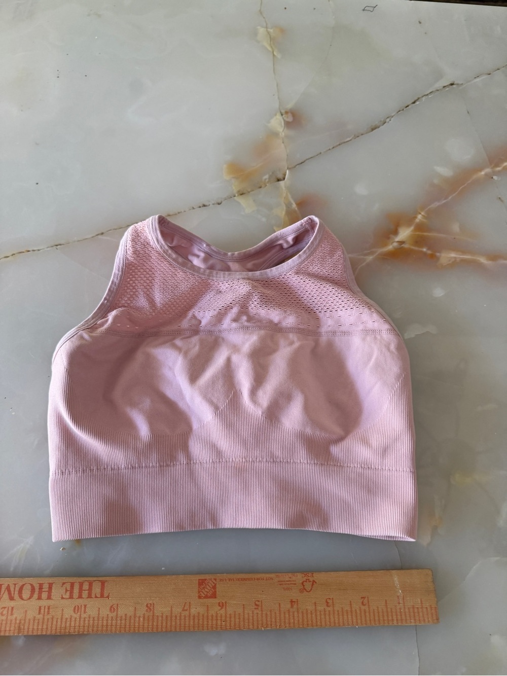 Lorna Jane Light Pink Seamless High Neck Sports Bra